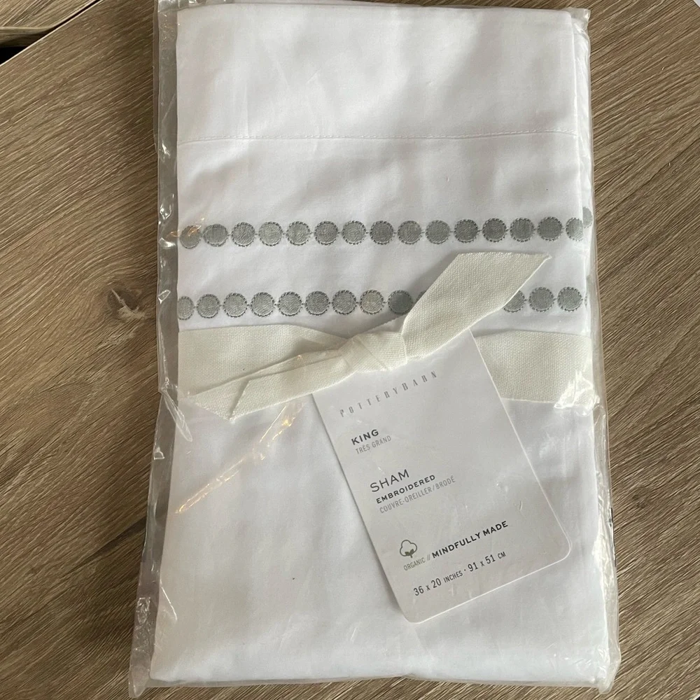 Pottery Barn Pearl Organic Percale King Sham